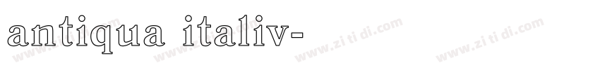 antiqua italiv字体转换